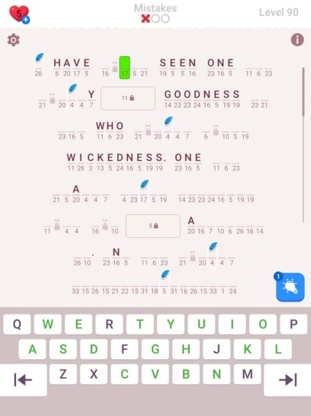 Cryptogram: Word Brain Puzzle